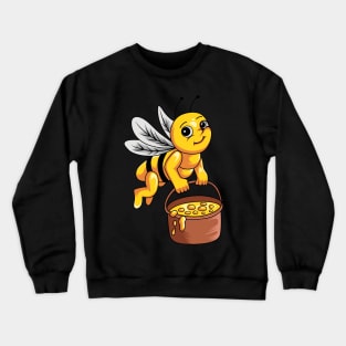 Bee Carrying Honey Pot Crewneck Sweatshirt